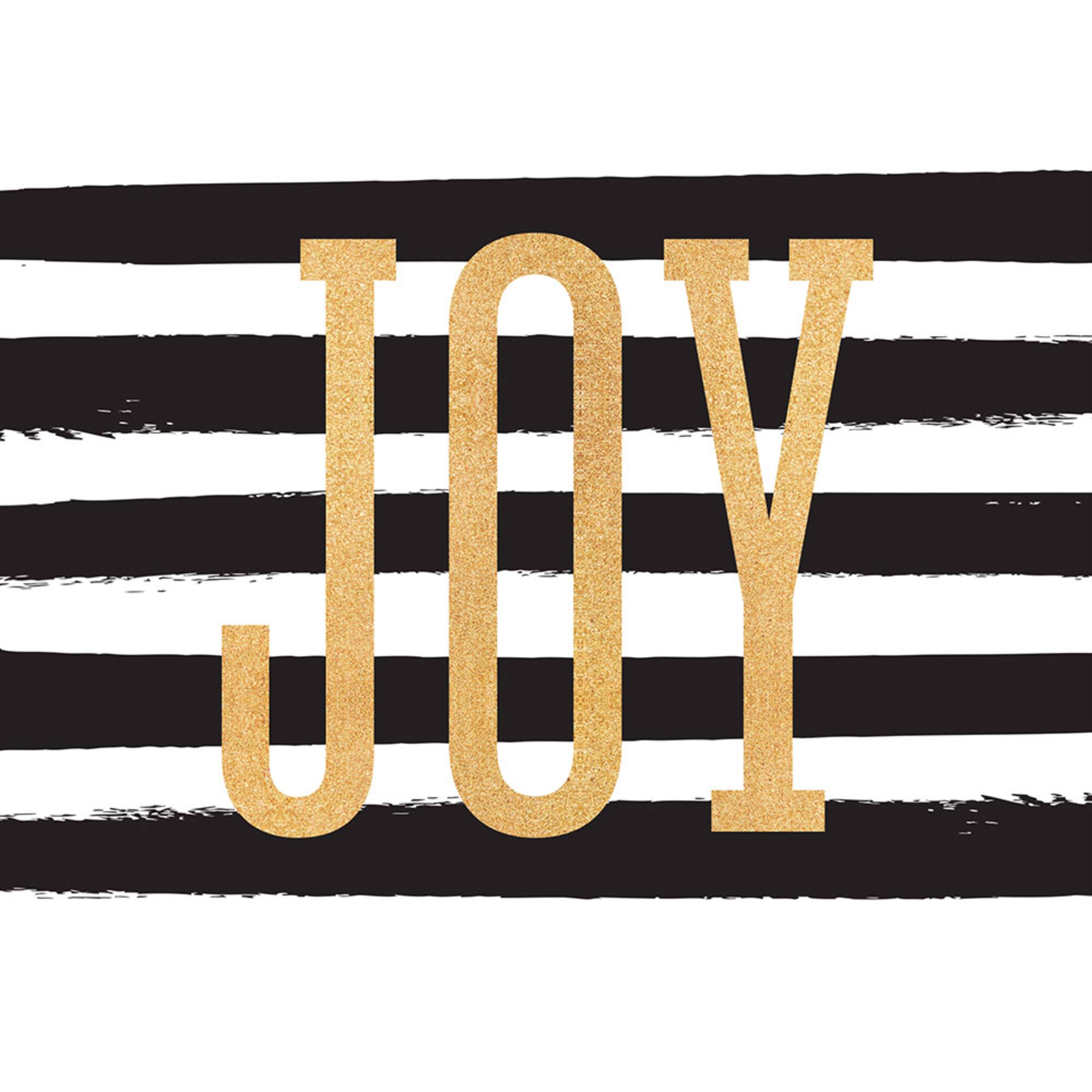 JAM Paper Black & Gold Peace & Joy Christmas Cards Set